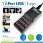 USB Fast Charger 12 Port 12AMP W858