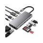 11 in 1 Multiport Type C to USB C 4K HDMI Adapter USB HUB
