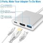USB C to HDMI Multiport Adapter,3-in-1 Type-C Hub