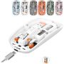 Mouse BT Wireless M233,Transparent Magnetic Mouse 2.4G Rechargeable for PC Rechargeable