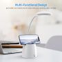 VOXON LED Table lamp with pen & phone holder, USB Rechargeable Table Lamp