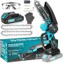BEI & HONG Mini Chainsaw 6-Inch with Battery, Cordless Power Chain Saws with Security Lock