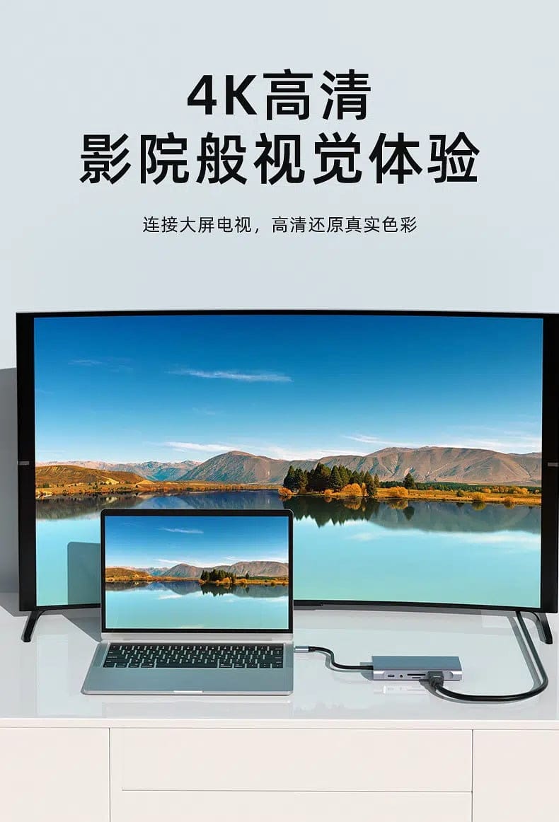 11 in 1 Multiport Type C to USB C 4K HDMI Adapter USB HUB