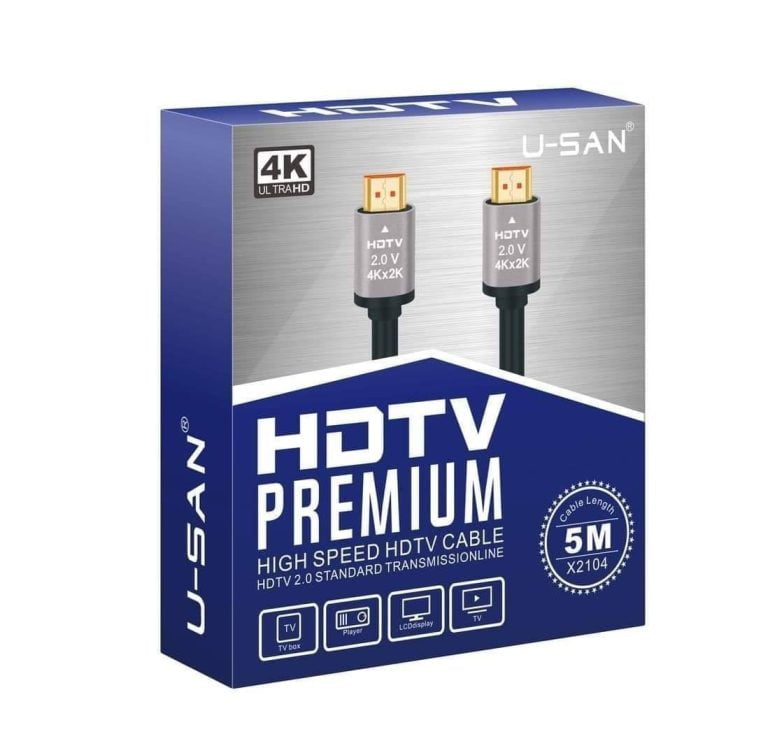 U-San HD 2.1V Premium High Speed 5m HDMI Cable-0