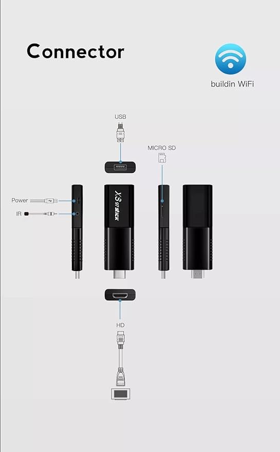 XS97 STICK ANDROID 10.0 QUAD CORE DUAL WIFI ALLWINNER H313 2GB 16GB 4K-730