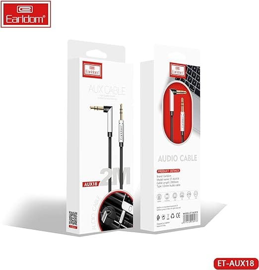 Earldom et-aux18 stereo aux cable - Black