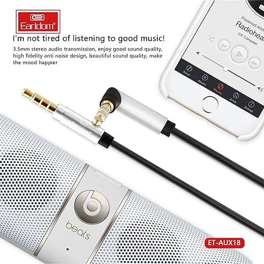 Earldom et-aux18 stereo aux cable - Black