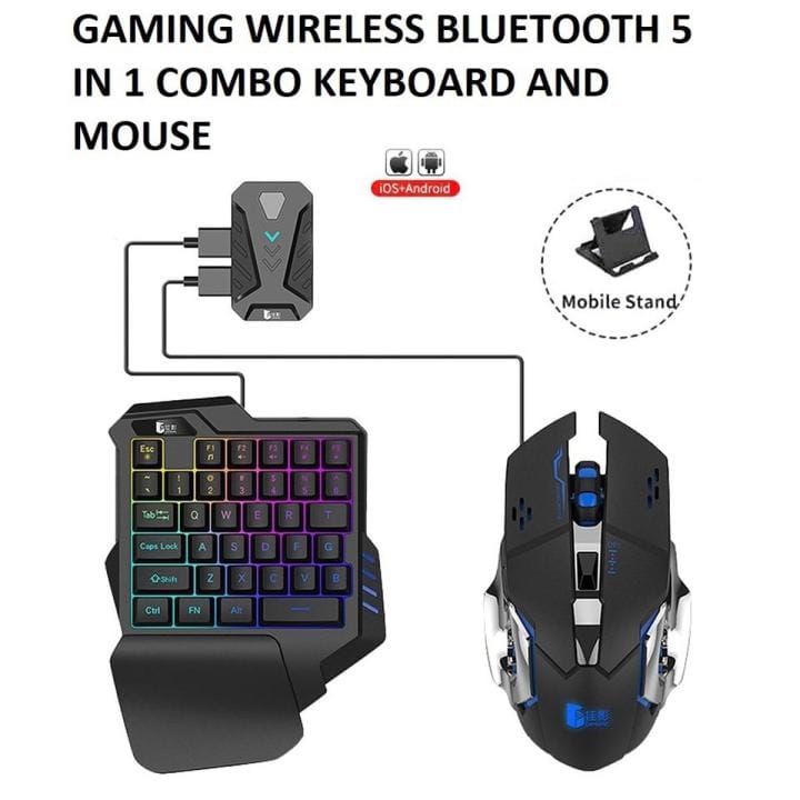GAMING WIRELESS BLUETOOTH 5 IN 1 COMBO KEYBOARD AND MOUSE