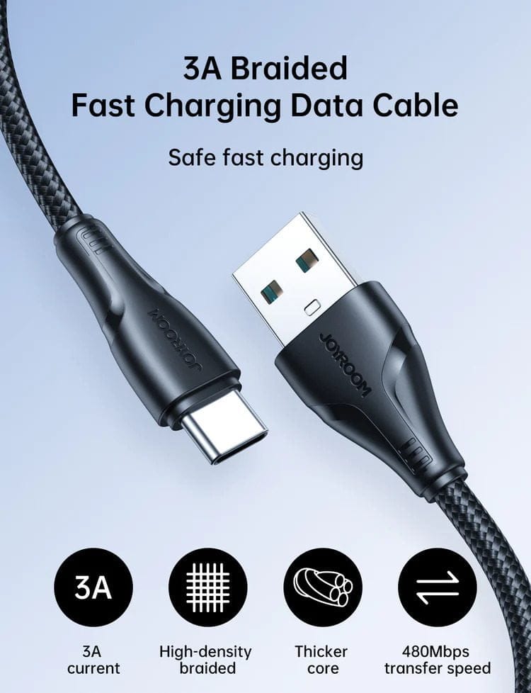 Joyroom S-UC027A11 Surpass Series 3A USB-A to Type-C Fast Charging Data Cable