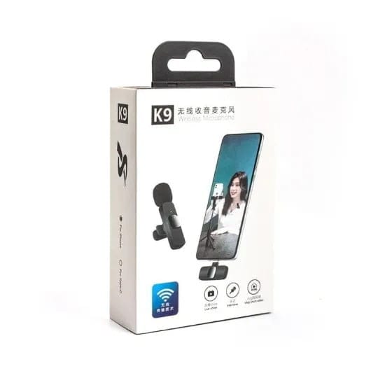 K9 Wireless Collar Mic iPhone-Android & Type C Supported Wireless Microphone