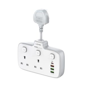 LDNIO SC2413 2 Universal Electrical Outlet with PD & QC 3.0 Fast charger Extension Socket
