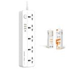 LDNIO SC5415 Multi Function Power Strip 5 Power Sockets +1PD 20W+1QC 18W+2 AUTO-ID