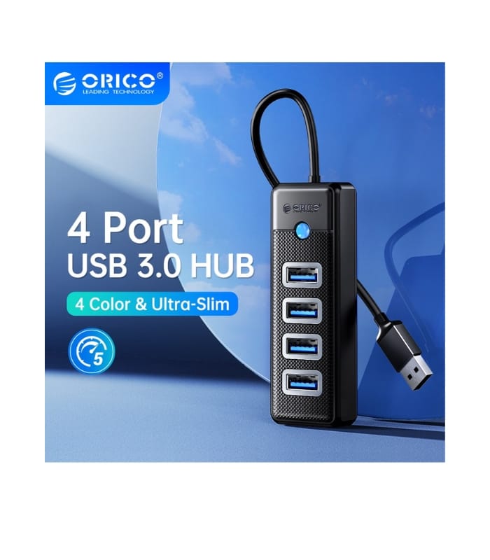 ORICO PW4U-U3 4-Ports High-Speed Mini Splitter USB 3.0 5Gbps HUB