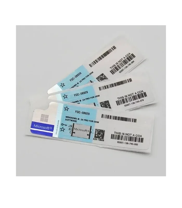 Microsoft Windows 10 Professional Key Coa Win 10 PRO Key License Sticker Label