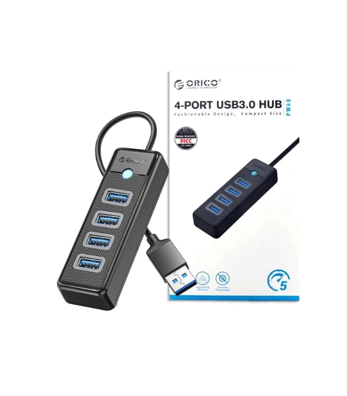 ORICO PW4U-U3 4-Ports High-Speed Mini Splitter USB 3.0 5Gbps HUB