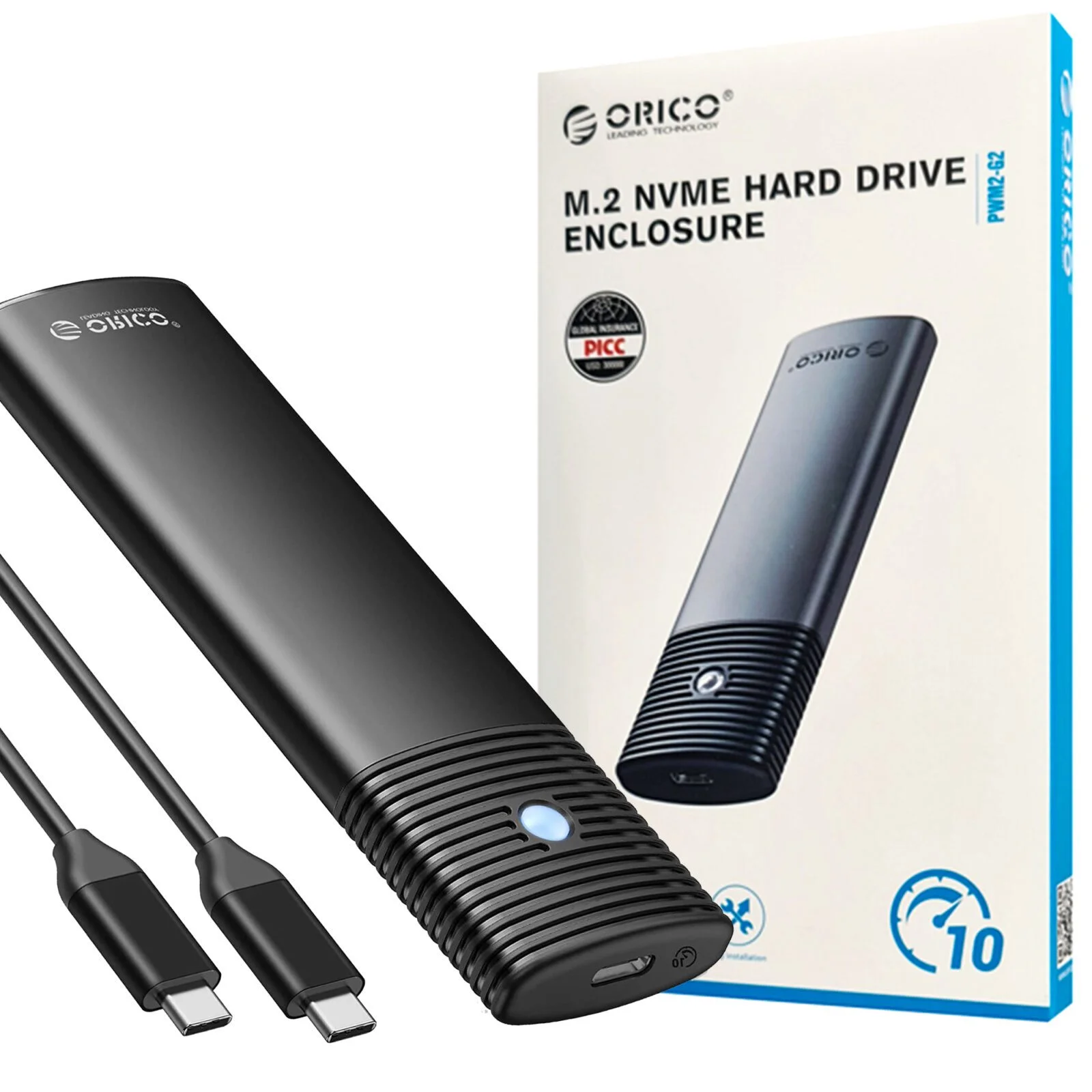 ORICO PWM2-G2 SSD M2 NVME HARD DRIVE ENCLOURE