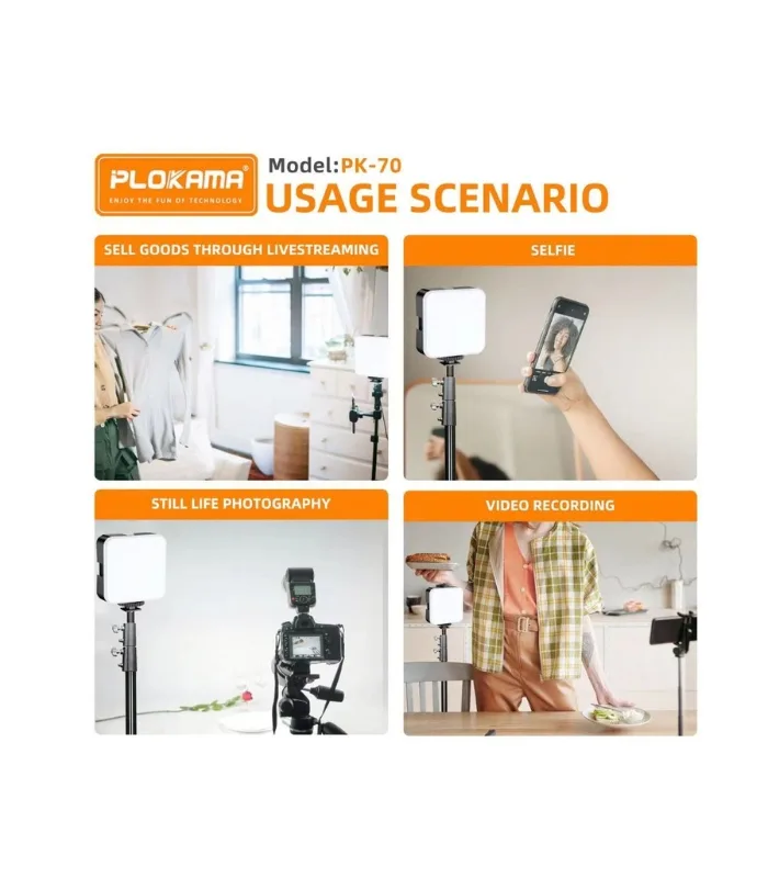PLOKAMA LED VIDEO LIGHT PK70