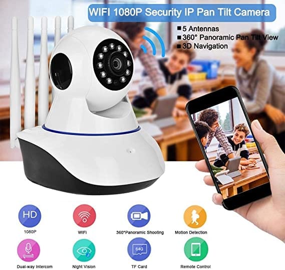 Pix-Link 5 Antenna IPC App New Color Night Vision Camera 2MP 1080p