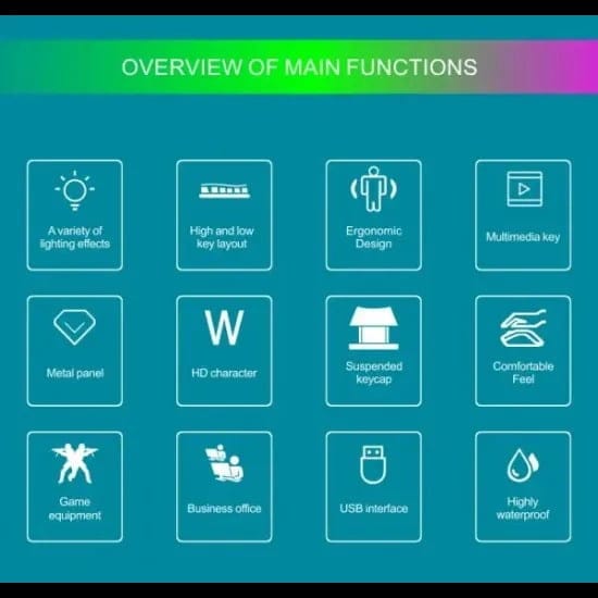 Shipadoo GK50 Gaming Keyboard