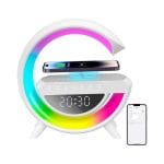 Smart LED Wireless charging G Alarm Clock Rechargeable Speaker 3401