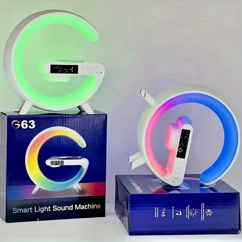Smart LED Wireless charging G Alarm Clock Rechargeable Speaker 3401