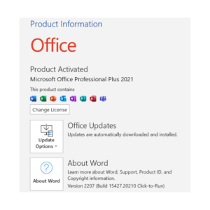 Microsoft Office 2021 Professional Plus Key Genuine Activation License Key