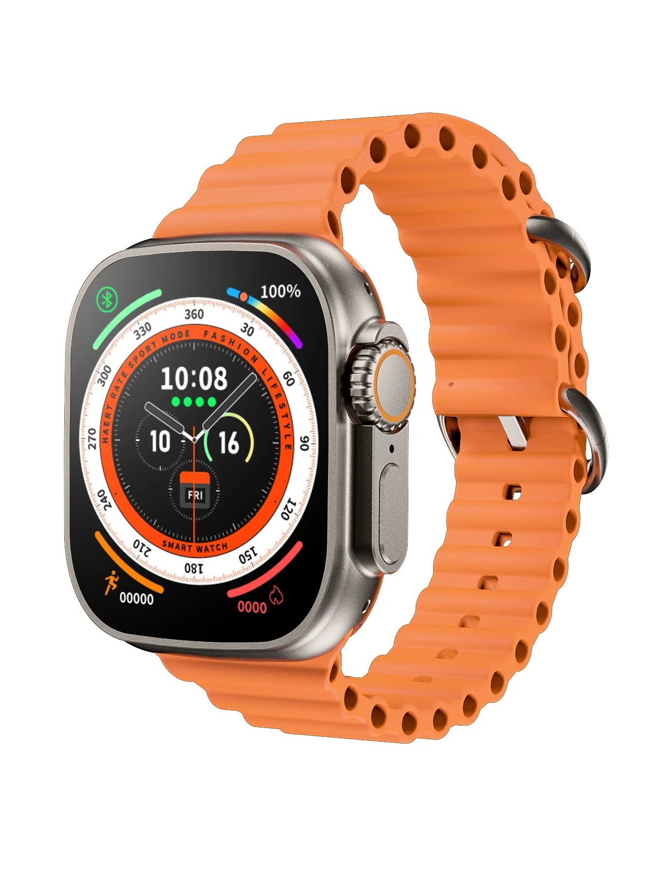 X8 Ultra Smartwatch 49MM With Bluetooth Calling ORANGE-Black