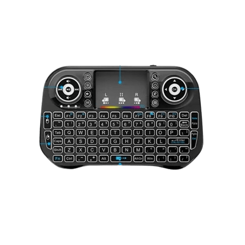 I10 Mini Wireless + Bluetooth 7 Color Backlit Light 2.4Ghz Air Mouse With Touchpad-297