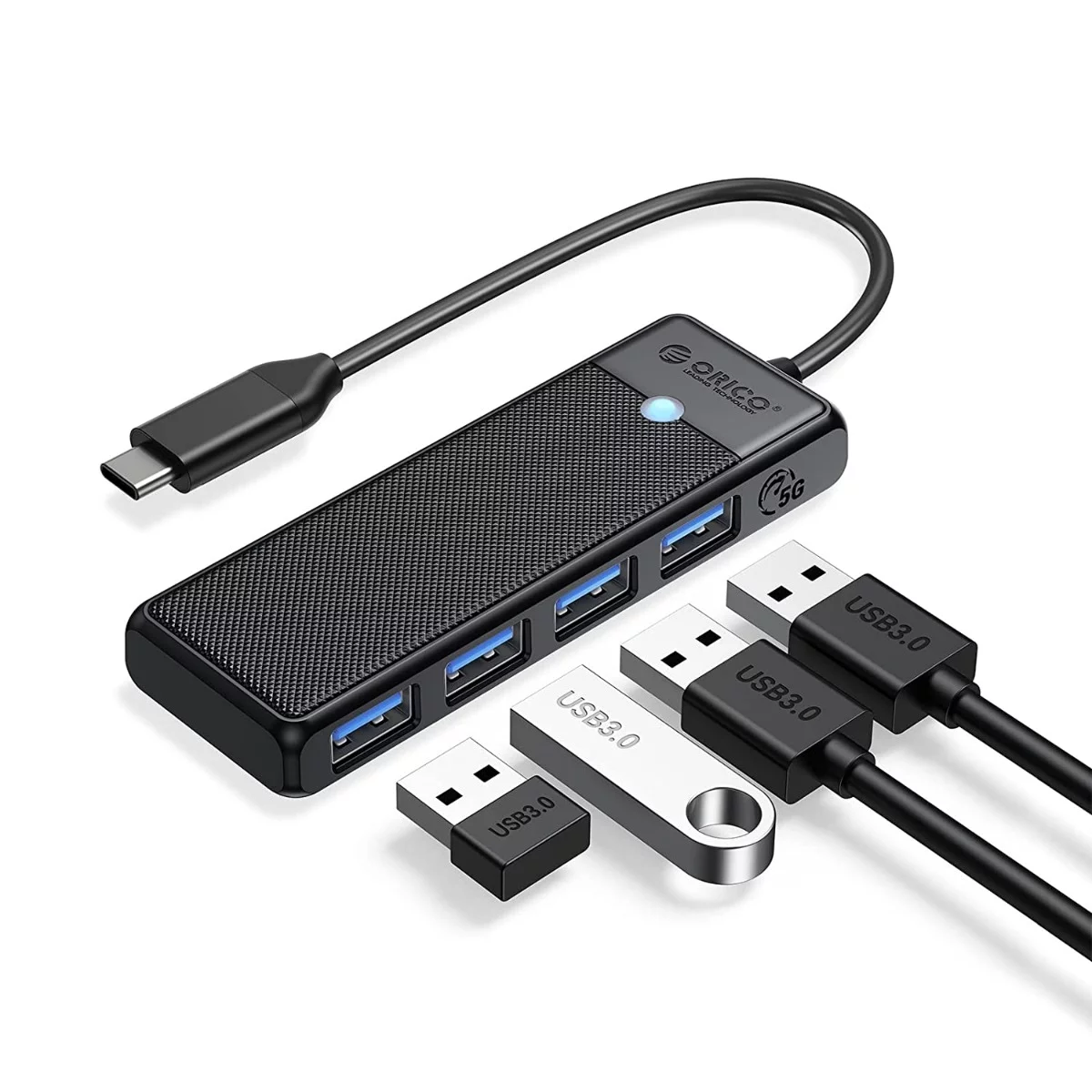 Orico Type-C To USB Hub 3.0 4 Ports PAPW4A-U3-015-BK-EP-0