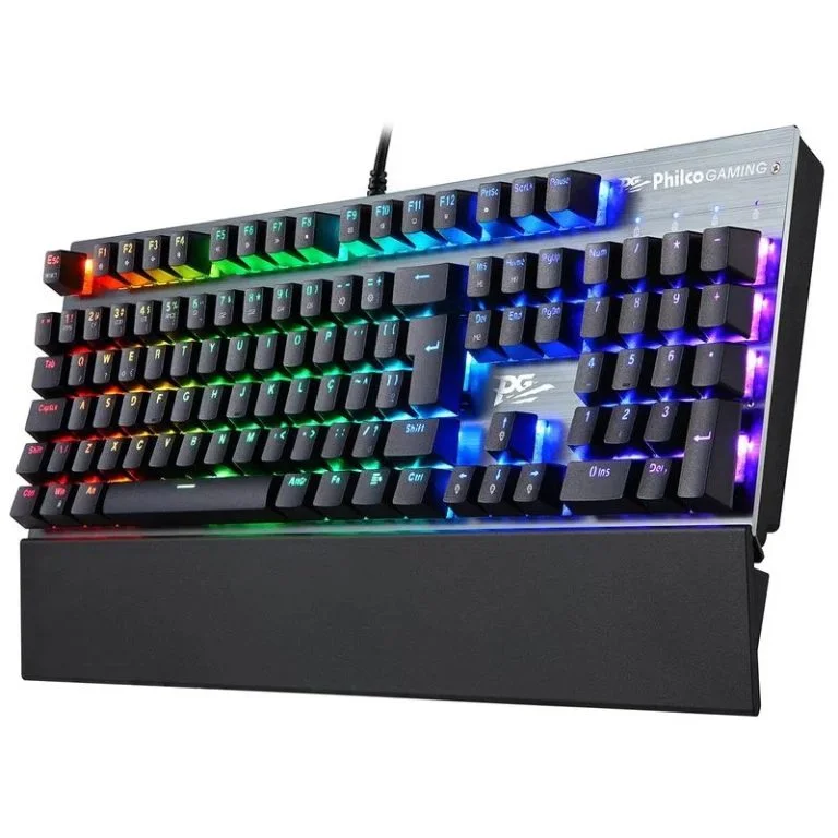 Philco Gaming PKB92 Full ARGB Mechanical Gaming Keyboard With Detachable Wrist Rest – Brushed Aluminum Build – OUTEMU Brown Switches-0