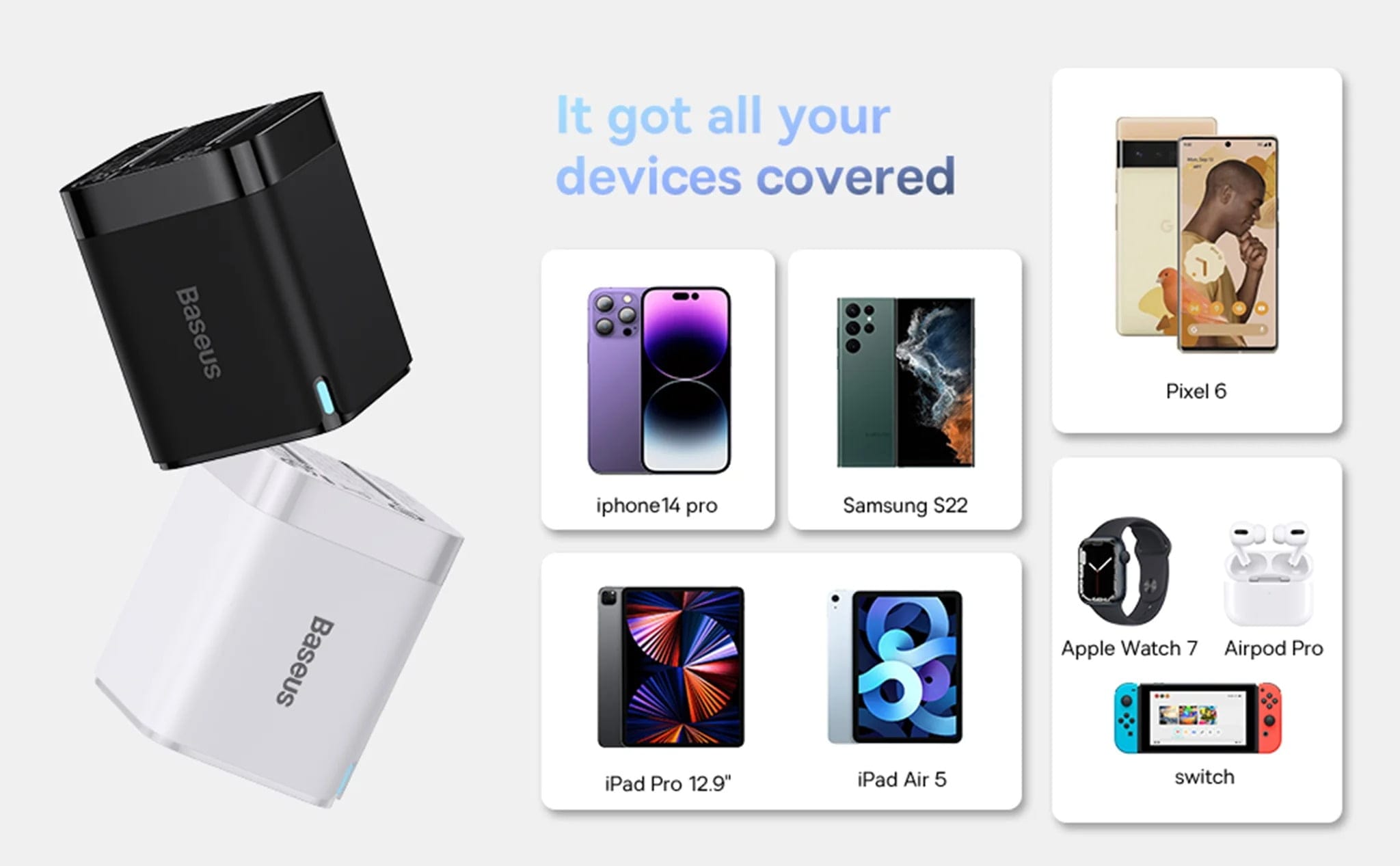 Baseus GaN3 USB-C Fast Charger 30W