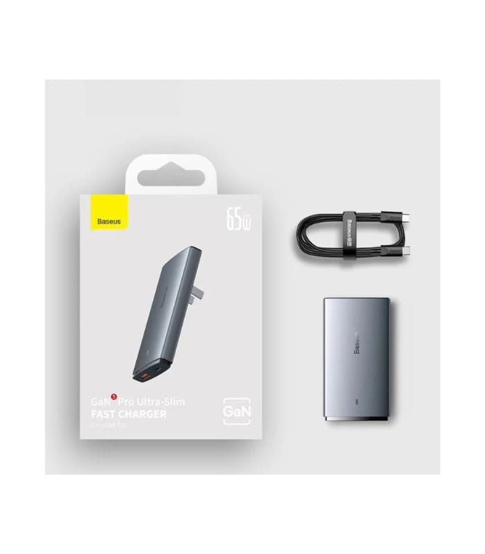 Baseus GaN5 Pro Ultra-Slim 65W Type-C+USB Fast Charger