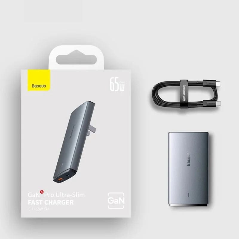 Baseus GaN5 Pro Ultra-Slim 65W Type-C+USB Fast Charger