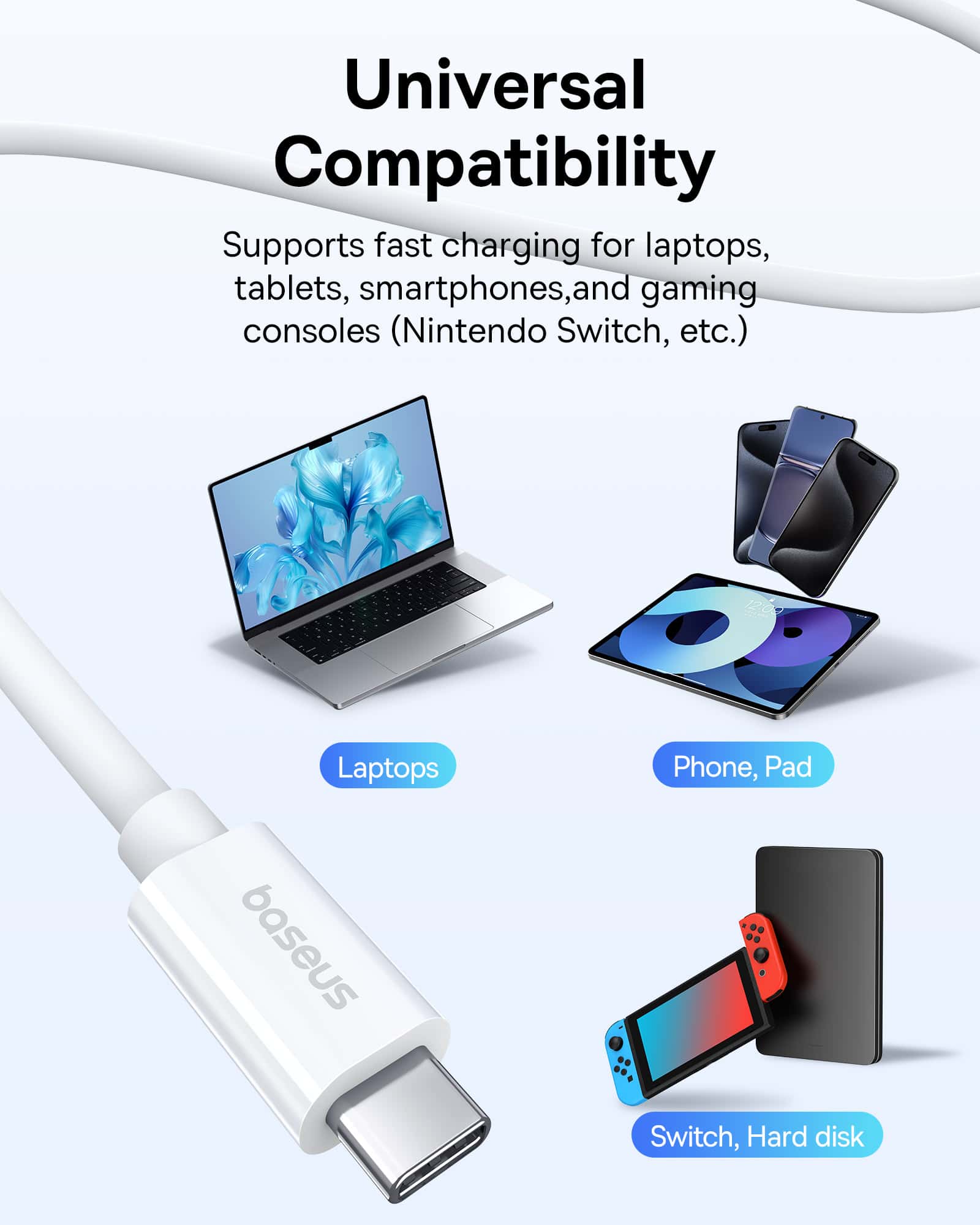 Baseus Superior Series 2 USB4 Full-Function Fast Charging Cable Type-C to Type-C 240W