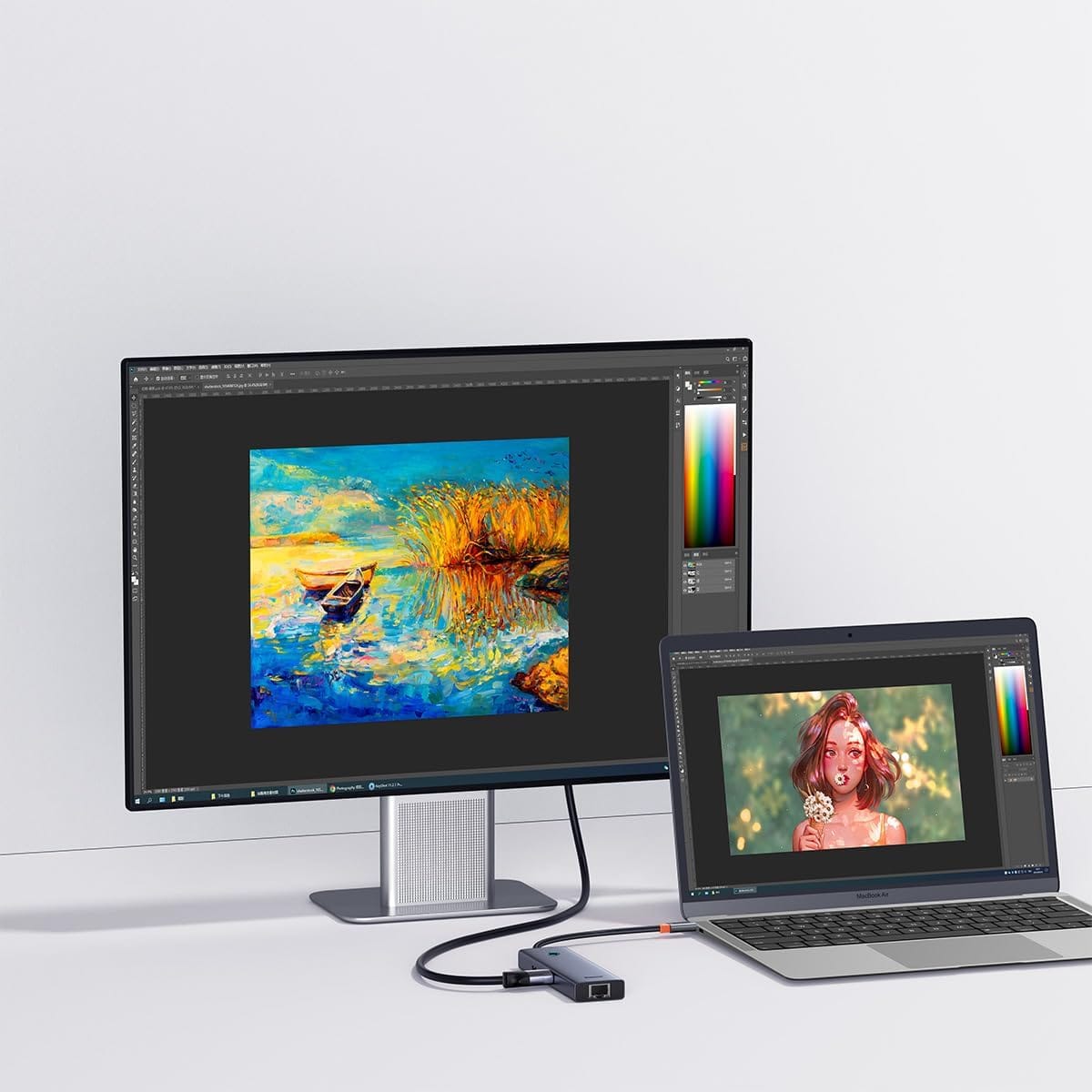 Input Port: Type-C USB3.0: 5Gbps (Max.) HDMI: 4K@60Hz (Max.) VGA: 1080P@60Hz (Max.) PD: 100W (Max.) Input: 5V-3A; 9V-3A; 15V-3A; 20V-5A Output: 5V=0.9A Operating System: Windows, Apple OS, Linux, Vista