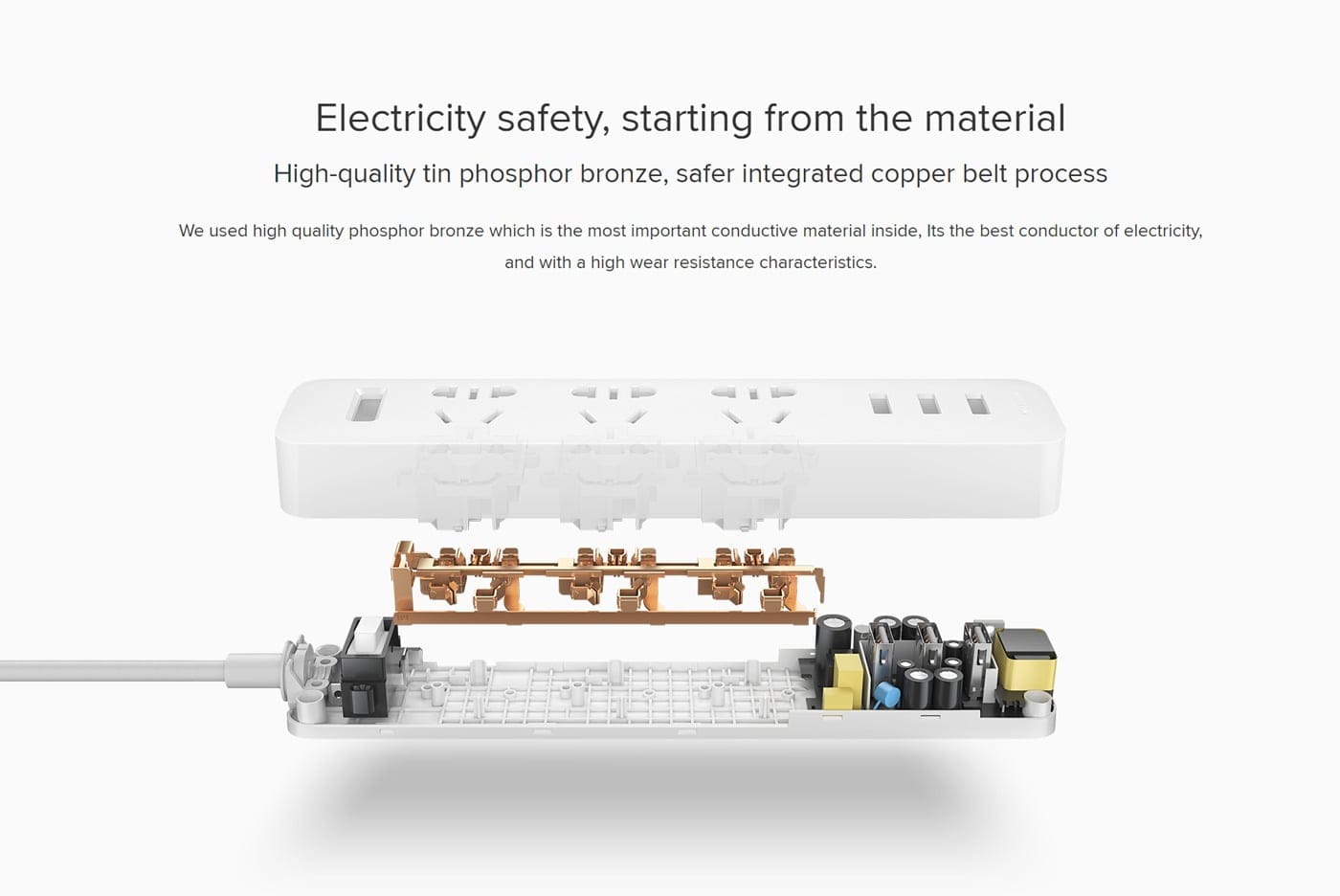 Mi Power Strip 3 USB 3 Sockets