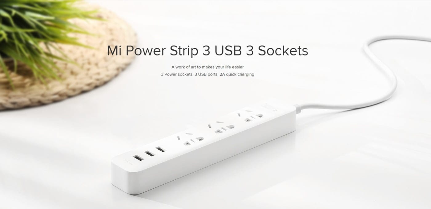 Mi Power Strip 3 USB 3 Sockets