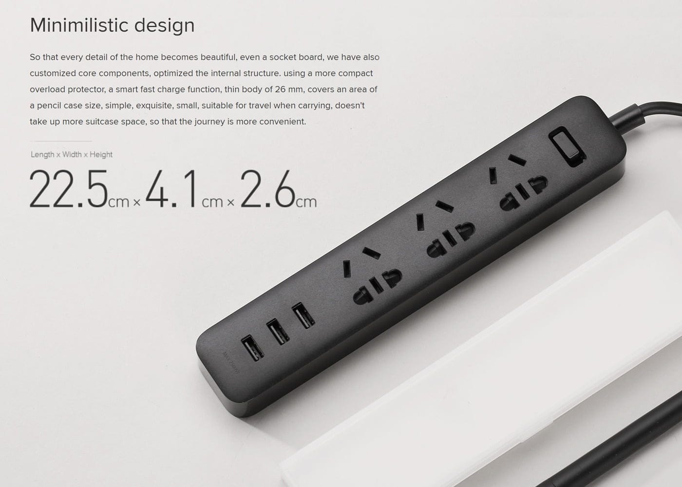 Mi Power Strip 3 USB 3 Sockets