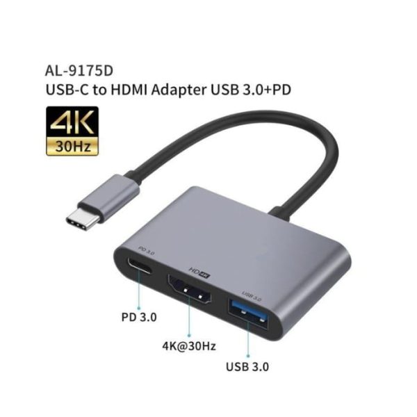 Onten 9175A TYPE C TO HDMI+USB+PD