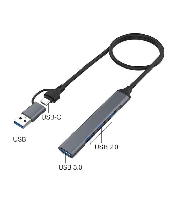 Onten USB+Type C To 4-Port USB Hub UCA9701