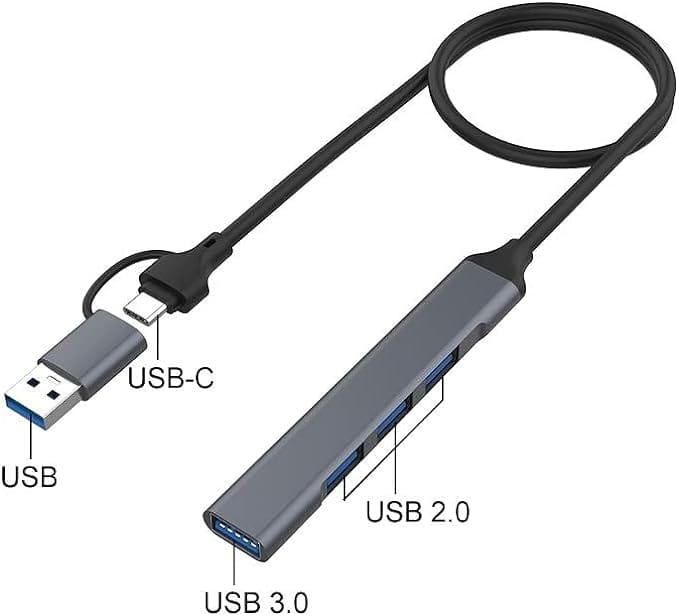 Onten USB+Type C To 4-Port USB Hub UCA9701