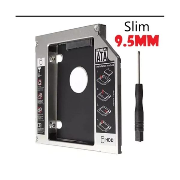 2nd Secend HDD Caddy 9.5mm 12.7mm SATA 3.0 2.5 HHDSSD Case