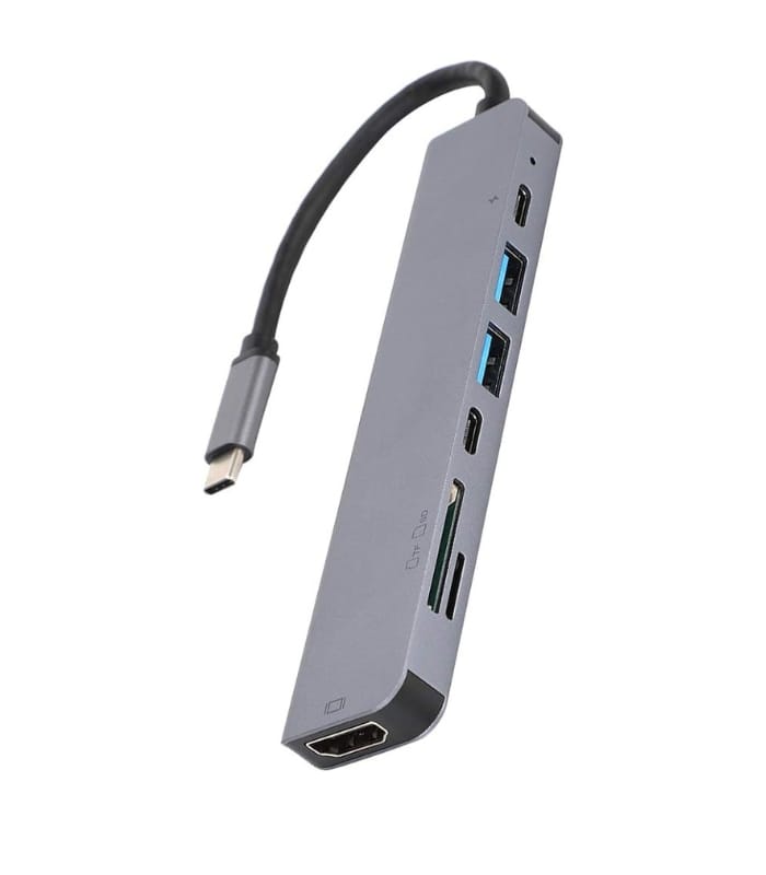 7In1 USB C Hub Adapter to 4K HDMI Hub +USB+PD Multifunction Adapter