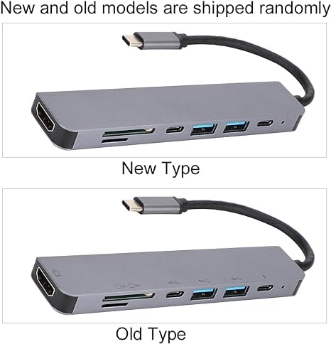 7In1 USB C Hub Adapter to 4K HDMI Hub +USB+PD Multifunction Adapter