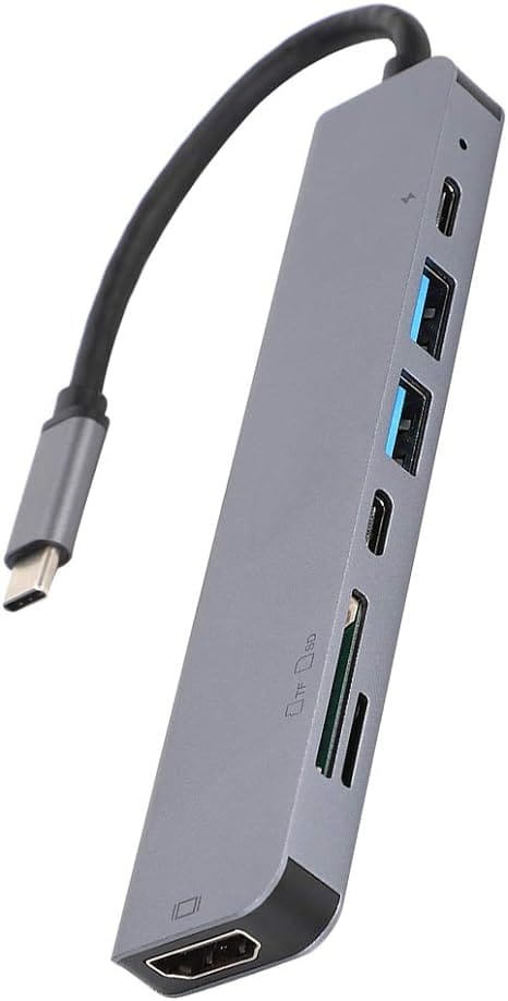 7In1 USB C Hub Adapter to 4K HDMI Hub +USB+PD Multifunction Adapter