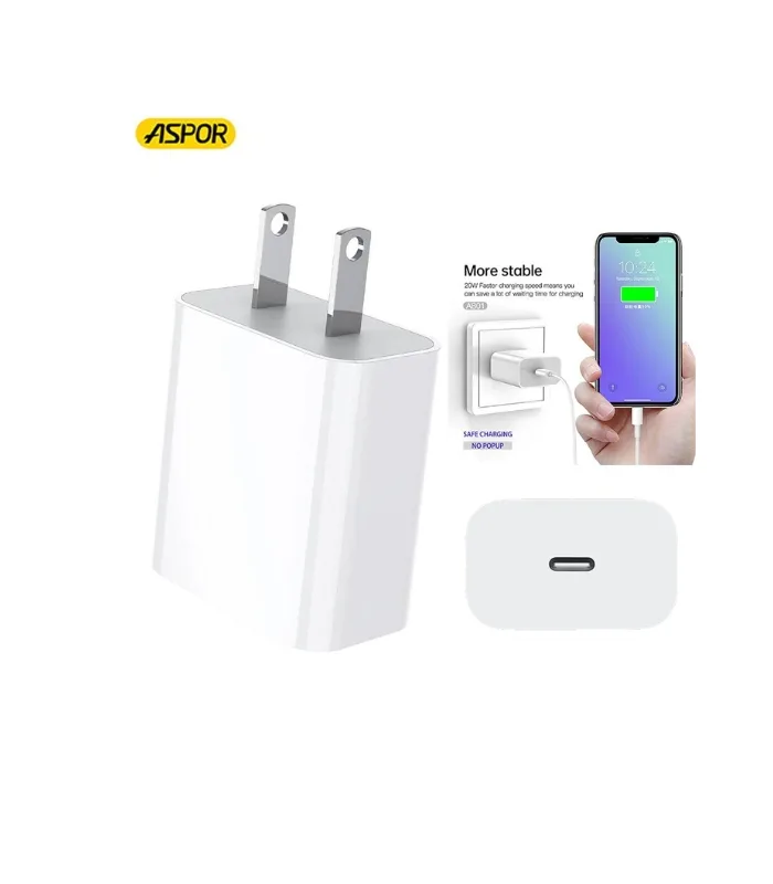 ASPOR A801 20W Fast Charging Adapter US PIN Quick Charge