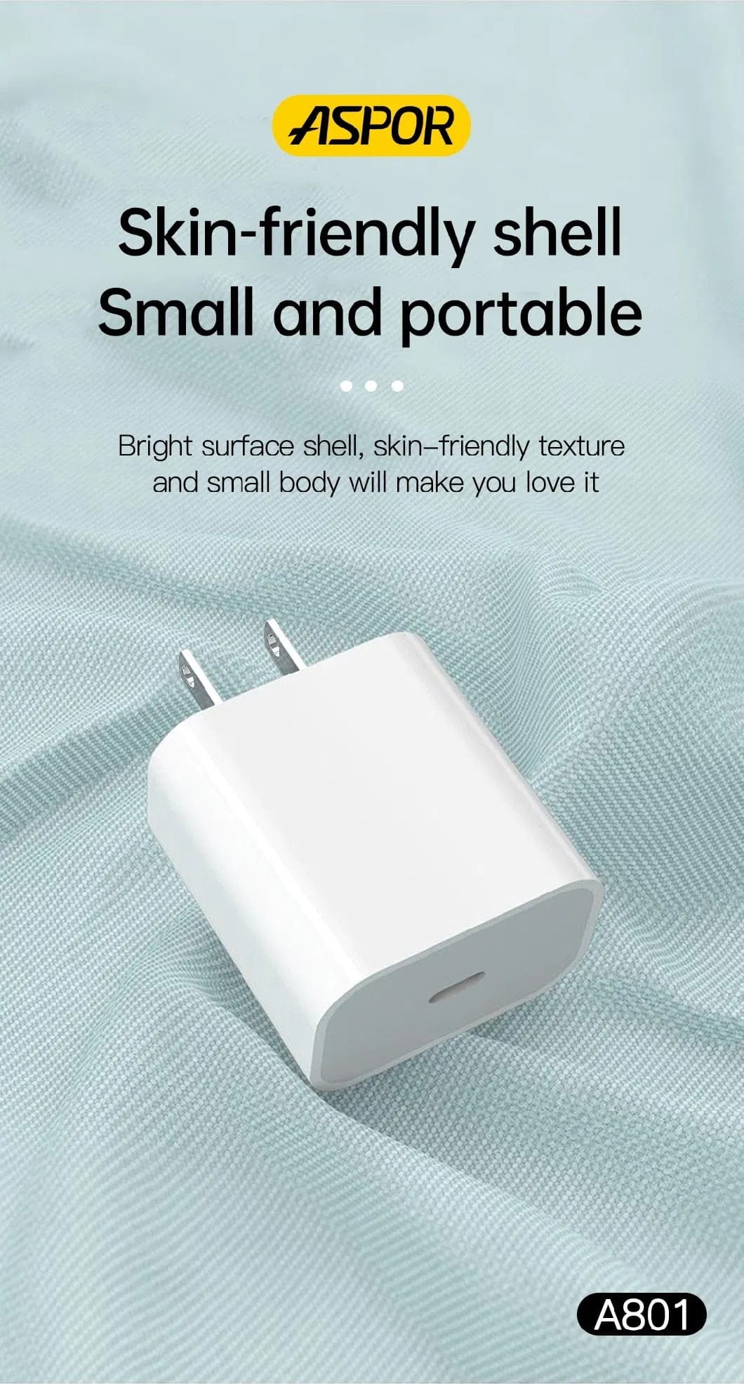 ASPOR A801 20W Fast Charging Adapter US PIN Quick Charge