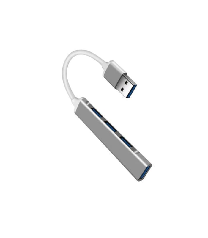 Aluminium Shell Portable 4 Ports USB 3.0 Adapter