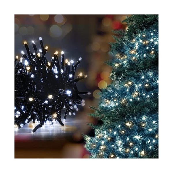 Ansio Fairy Lights Outdoor Indoor 6 m 480 LED Cluster Fairy Lights Christmas Tree Lights Power for Christmas