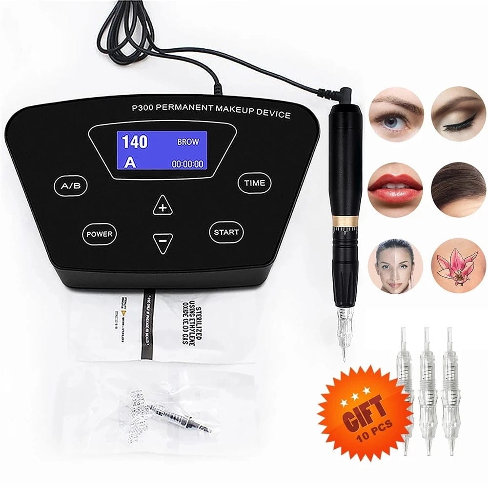 Biomaser Permanent Makeup Tattoo Kits Professional Digital Eyebrow Lip Machine Rotary Pen Tattoo Machine P300